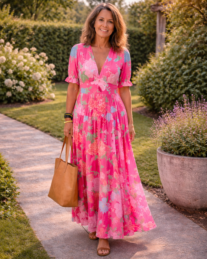 Sofia | Elegante Maxi Abito Floreale – Comfort e Stile Incomparabili 0