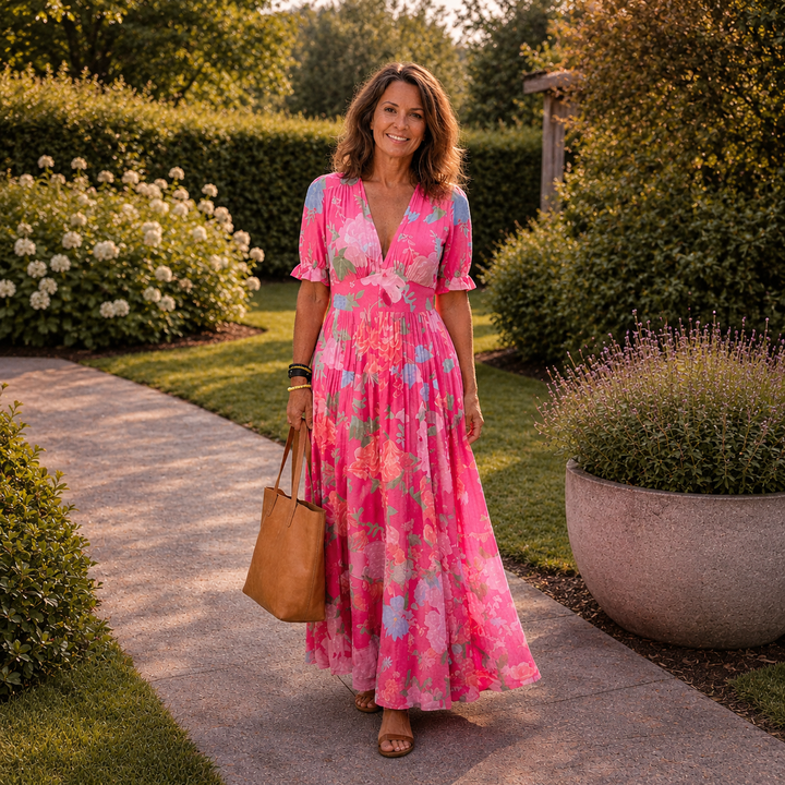 Sofia | Elegante Maxi Abito Floreale – Comfort e Stile Incomparabili 2