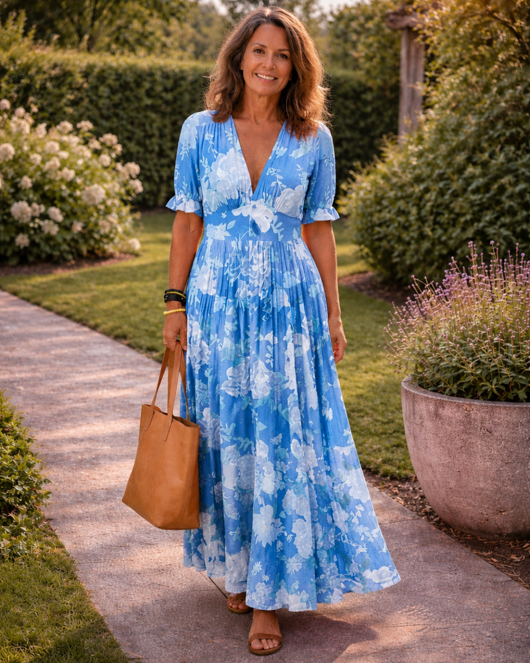 Sofia | Elegante Maxi Abito Floreale – Comfort e Stile Incomparabili 3
