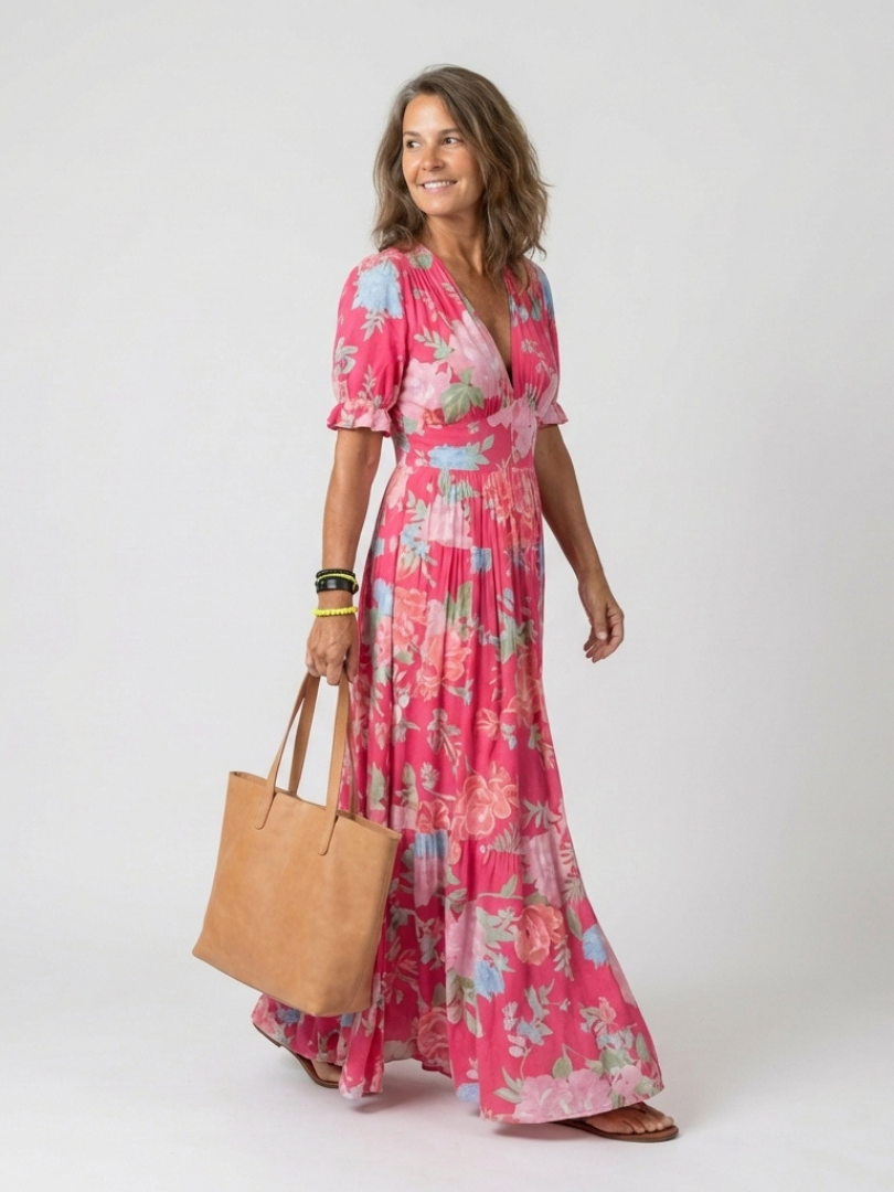 Sofia | Elegante Maxi Abito Floreale – Comfort e Stile Incomparabili 6