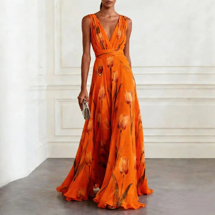 Sofia | Elegante Maxi Abito da Donna con Stampa Floreale per Cerimonia 3