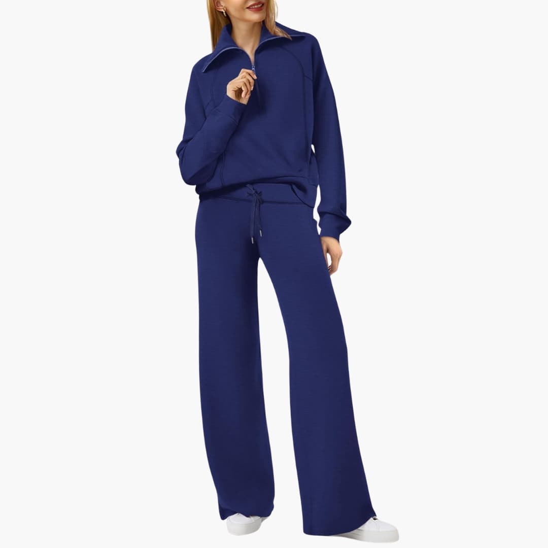 Sofia | Elegante e Confortevole Set Lounge per Casa – Top Sportivo e Pantaloni a Gamba Larga 0