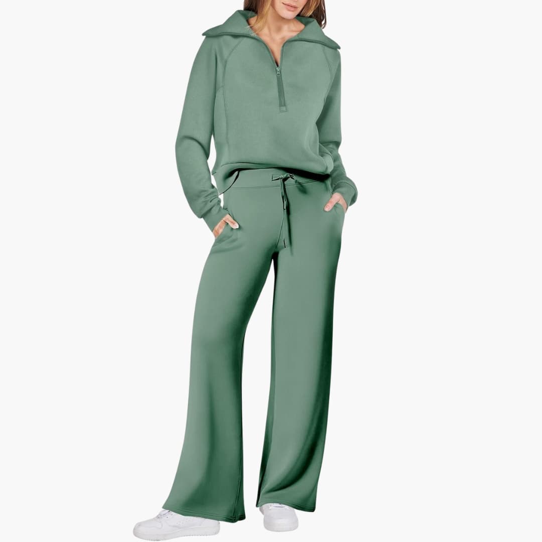Sofia | Elegante e Confortevole Set Lounge per Casa – Top Sportivo e Pantaloni a Gamba Larga 17