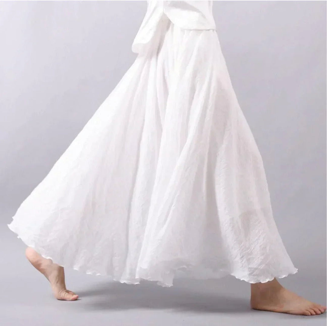 Sofia | Elegante e Fluida Maxi Gonna Boho a Vita Alta in Cotone 0