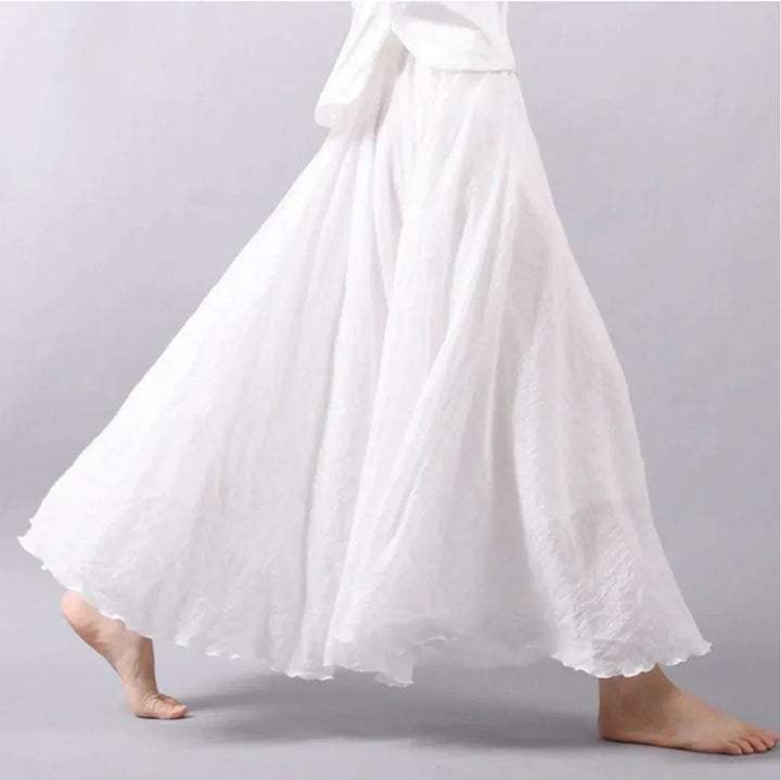 Sofia | Elegante e Fluida Maxi Gonna Boho a Vita Alta in Cotone 0