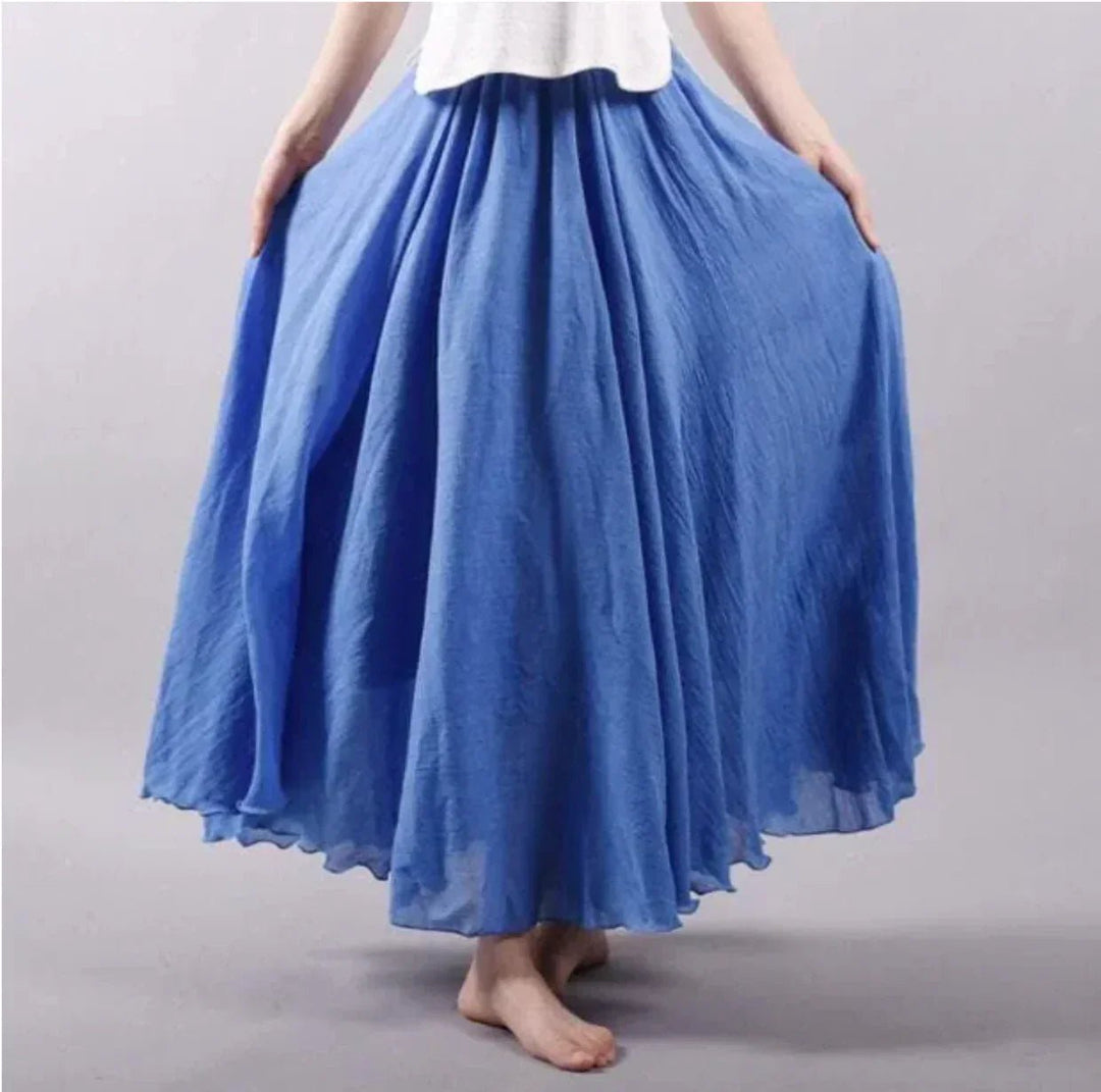 Sofia | Elegante e Fluida Maxi Gonna Boho a Vita Alta in Cotone 2