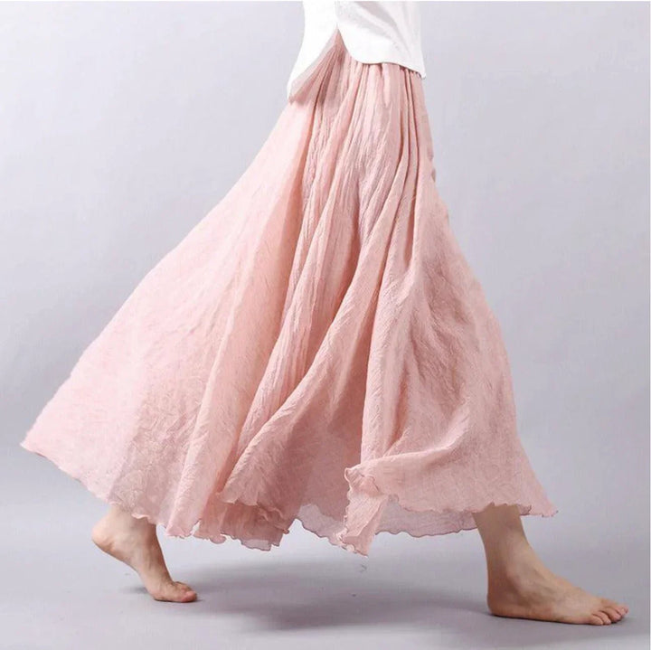 Sofia | Elegante e Fluida Maxi Gonna Boho a Vita Alta in Cotone 3