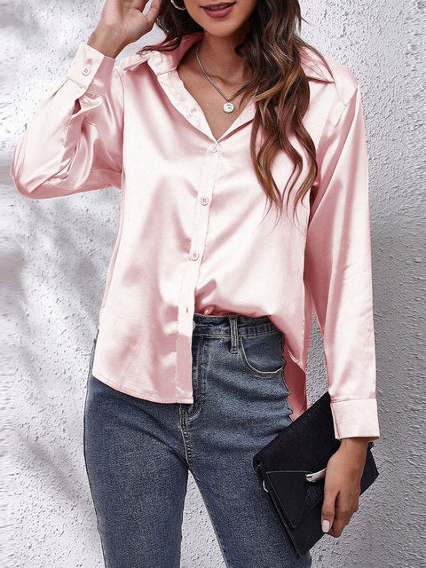 Sofia | Elegante e Versatile Camicia in Raso per Donne 16