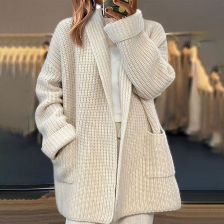 Solea | Cardigan Donna Elegante Lungo Ampia Vestibilità Traspirante 0