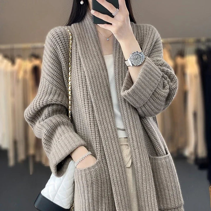 Solea | Cardigan Donna Elegante Lungo Ampia Vestibilità Traspirante 2