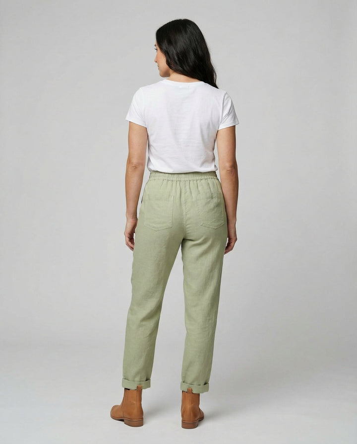 Soleil | Eleganti e Leggeri Pantaloni da Donna in Lino 8