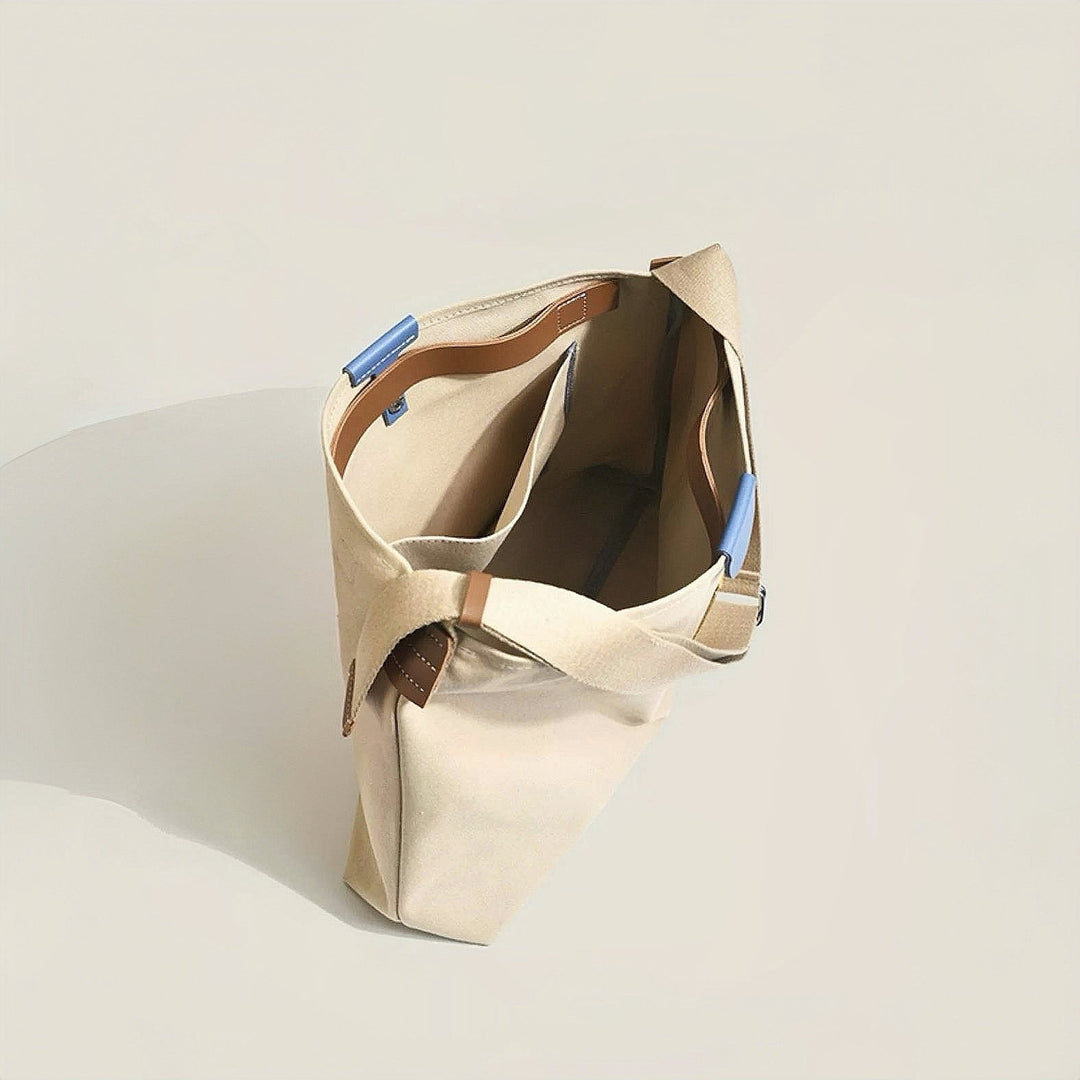 Sophia | Borsa tote moderna in tela e pelle sintetica con blocchi di colore 3