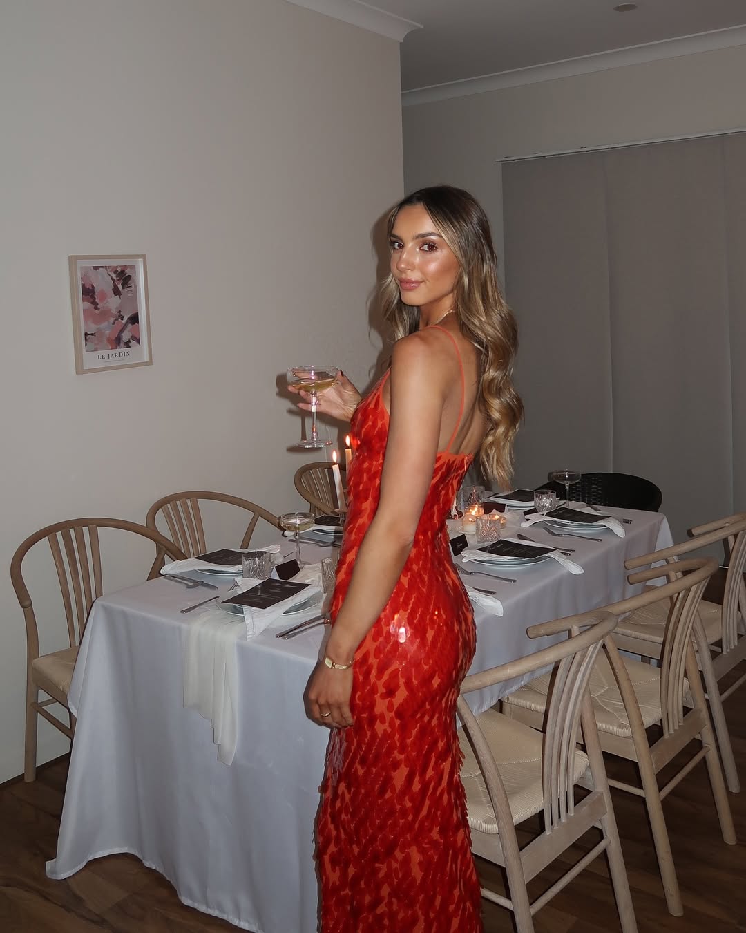 Sorella | Abito da Sposa Nero Glamour Elegante con Paillettes Aderente 4