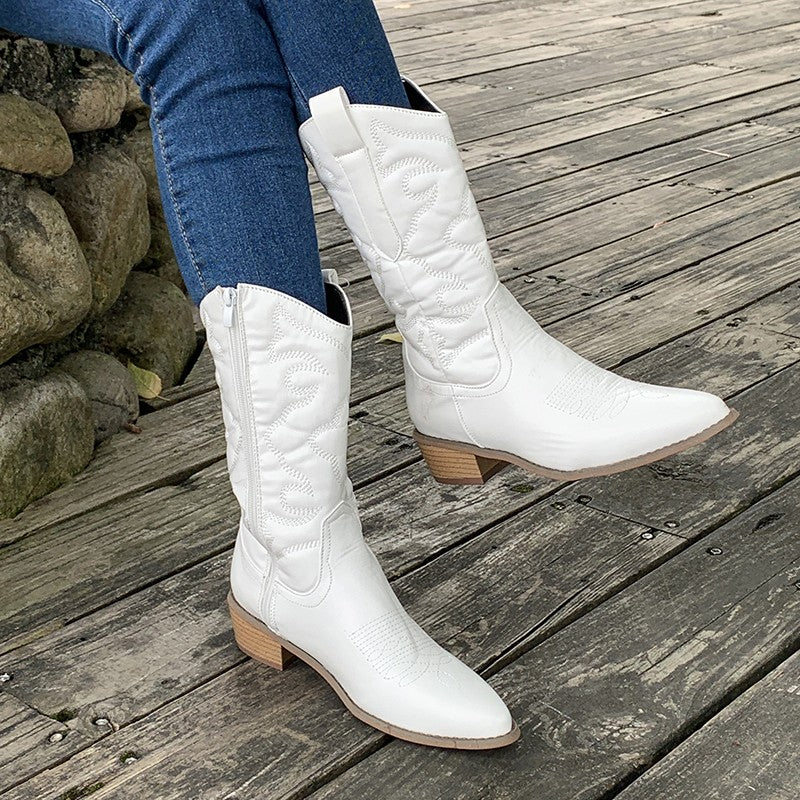 Stella | Stivali Alti Donna Metallici Eleganti Comfort Western 9