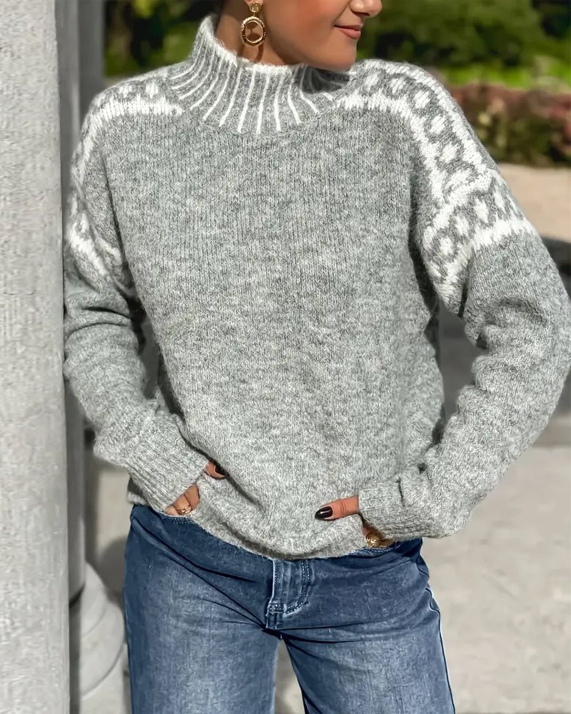 Stephanie | Elegante e caldo maglione a nido d'ape a doppia maglia 0