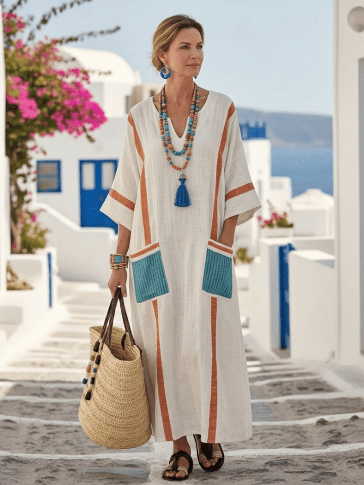 Tavora | Elegante Abito Lungo Cerimonia con Scollo a V 2