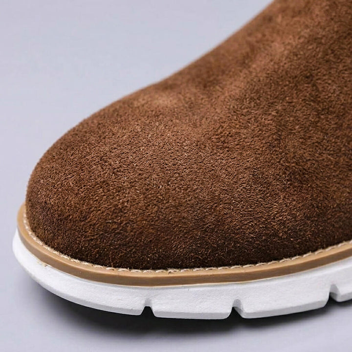 Theodore | Stivali in pregiata pelle scamosciata italiana dalla texture raffinata 3