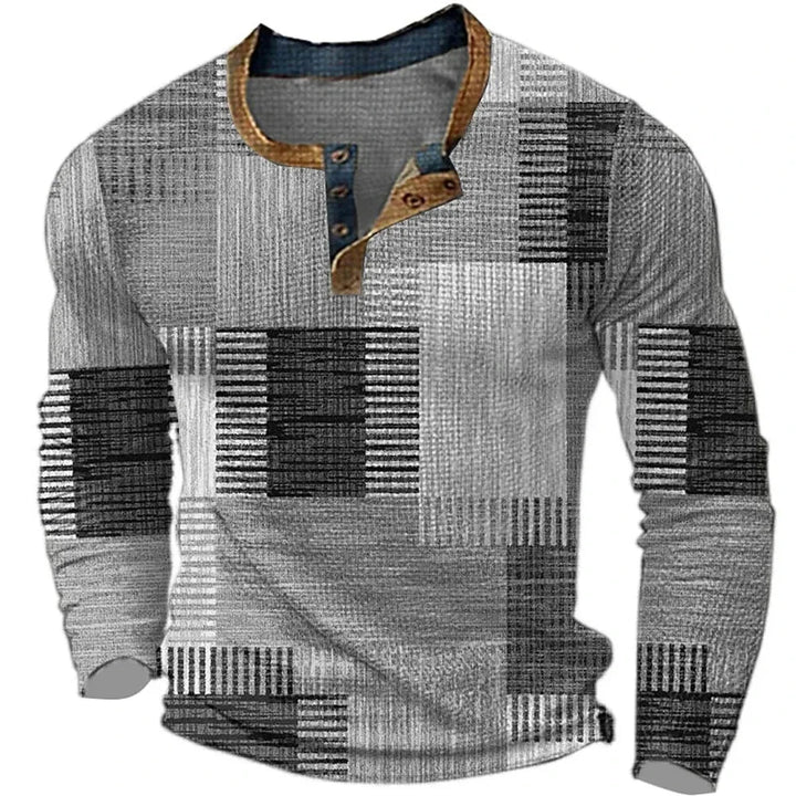 Tomaso | Elegante e Confortevole T-Shirt Uomo Patchwork in Cotone 3