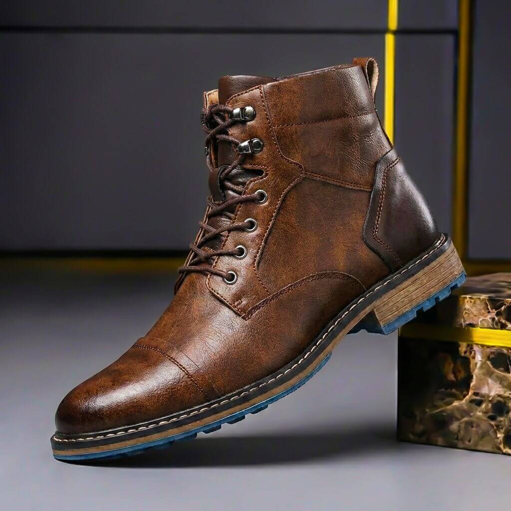 Tristan | Stivali in pelle bicolore di alta qualità e dal design audace 1
