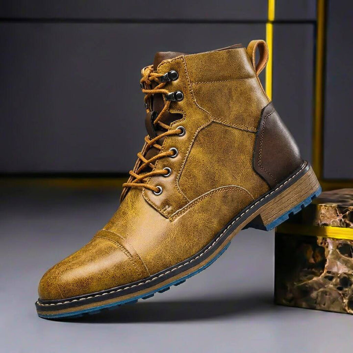 Tristan | Stivali in pelle bicolore di alta qualità e dal design audace 2