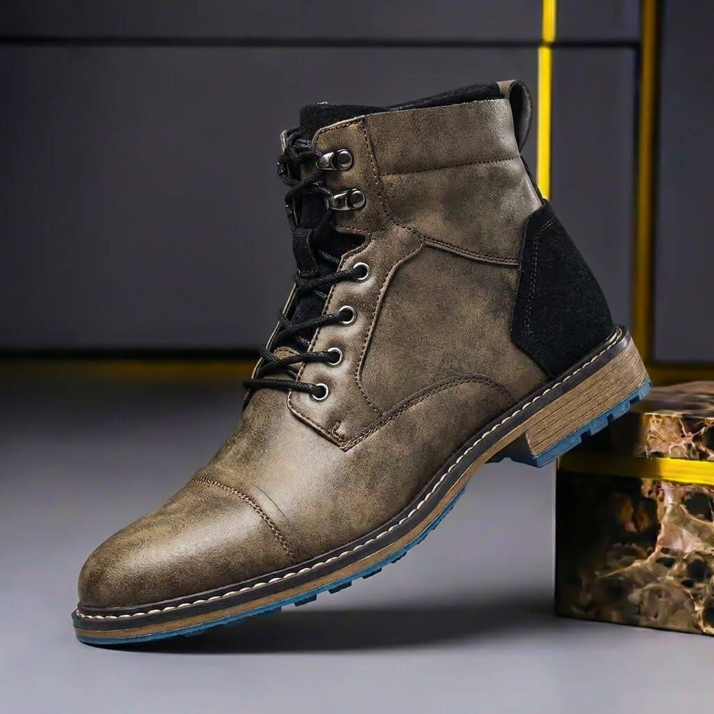 Tristan | Stivali in pelle bicolore di alta qualità e dal design audace 3