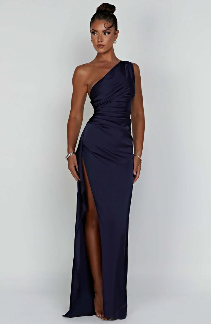 Valentina | Elegante Abito da Sera Monospalla con Spacco Alto 2