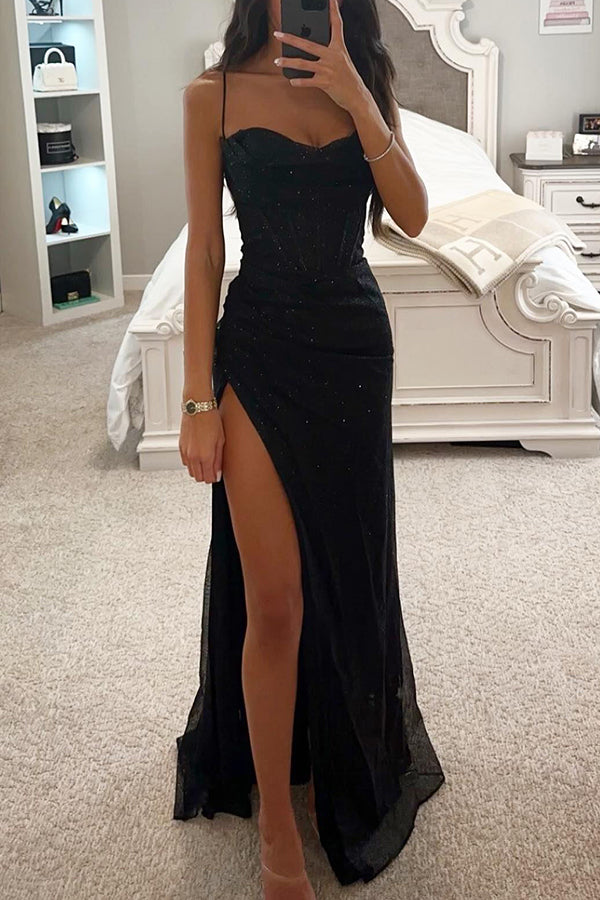 Valentina | Maxi Abito Paillettes Elegante Glamour Fit Aderente 0
