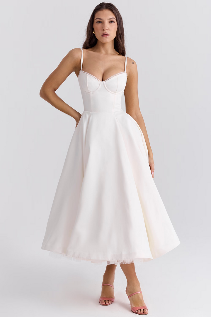 Valeria | Abito Midi Donna con Corsetto Strutturato e Vestibilità Valorizzante 10