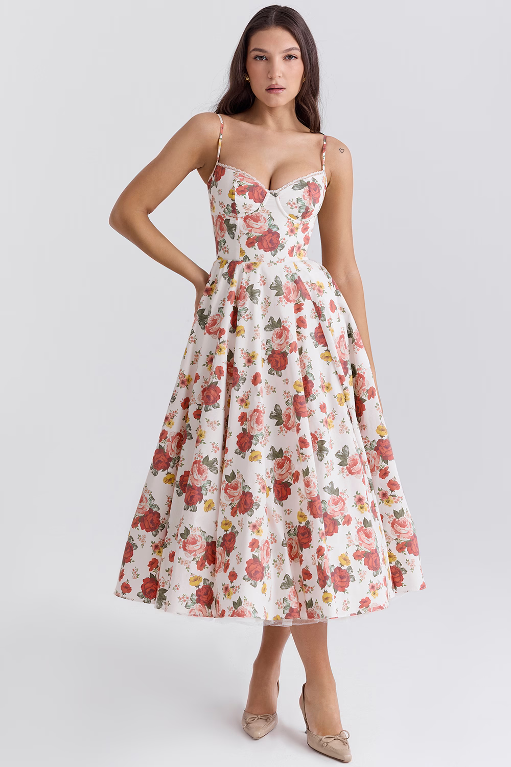 Valeria | Abito Midi Donna con Corsetto Strutturato e Vestibilità Valorizzante 11
