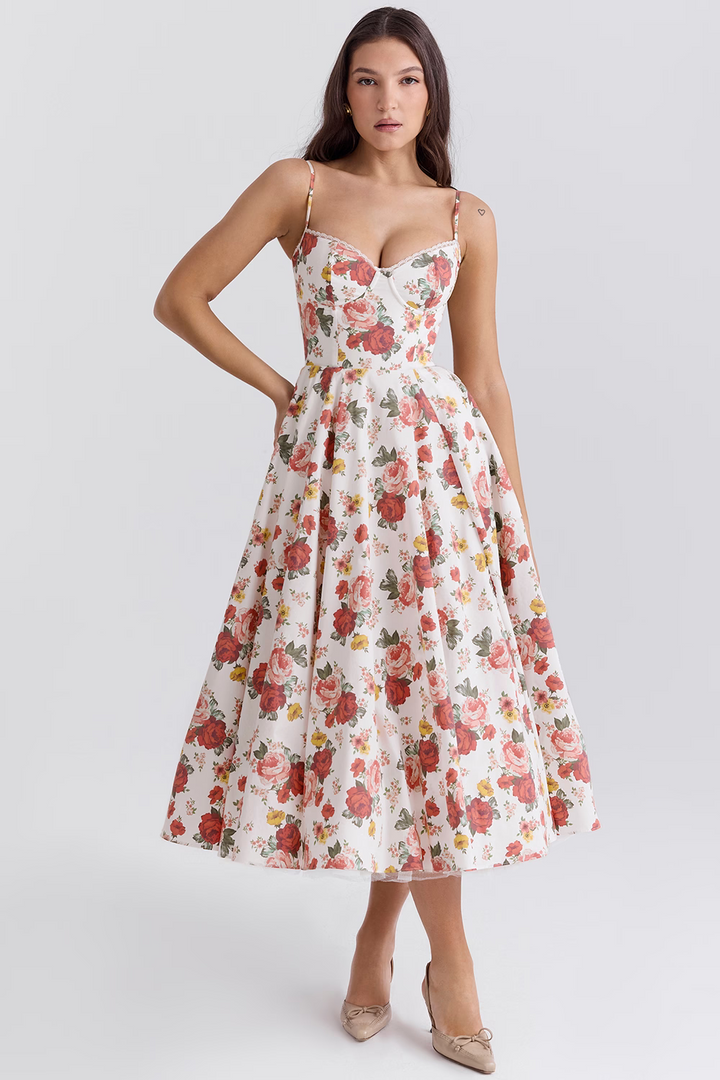Valeria | Abito Midi Donna con Corsetto Strutturato e Vestibilità Valorizzante 11