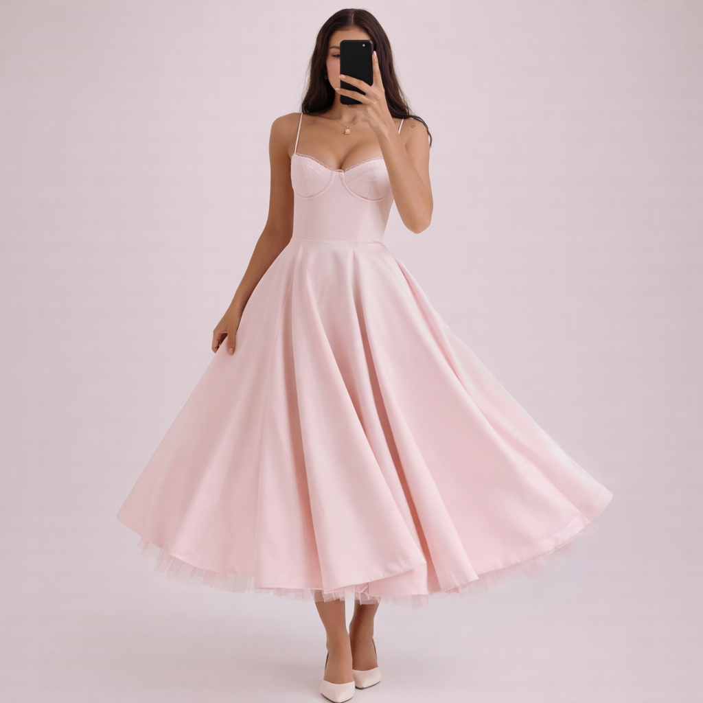 Valeria | Abito Midi Donna con Corsetto Strutturato e Vestibilità Valorizzante 2