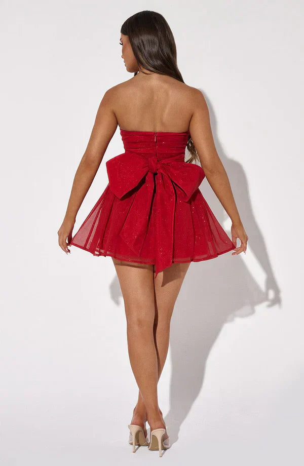 Vanessa | Abito Donna Corto Glitterato Elegante Aderente Glamour 2