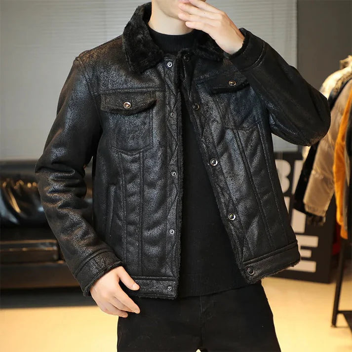 Velmoro | Giacca bomber in pelle elegante e casual 6