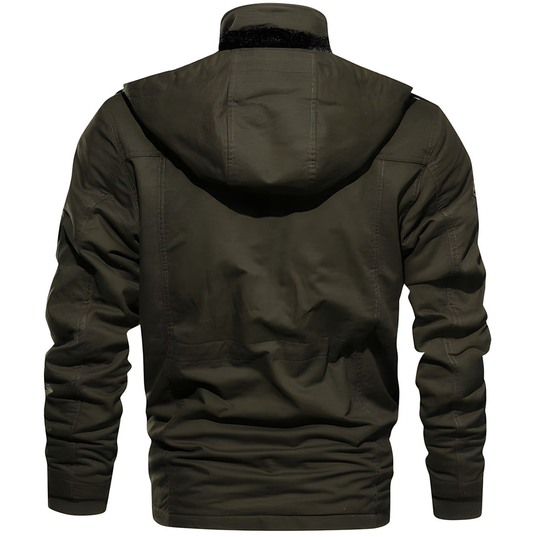 Vento | Giacca Militare Uomo con Cappuccio e Tasche Multiple 2