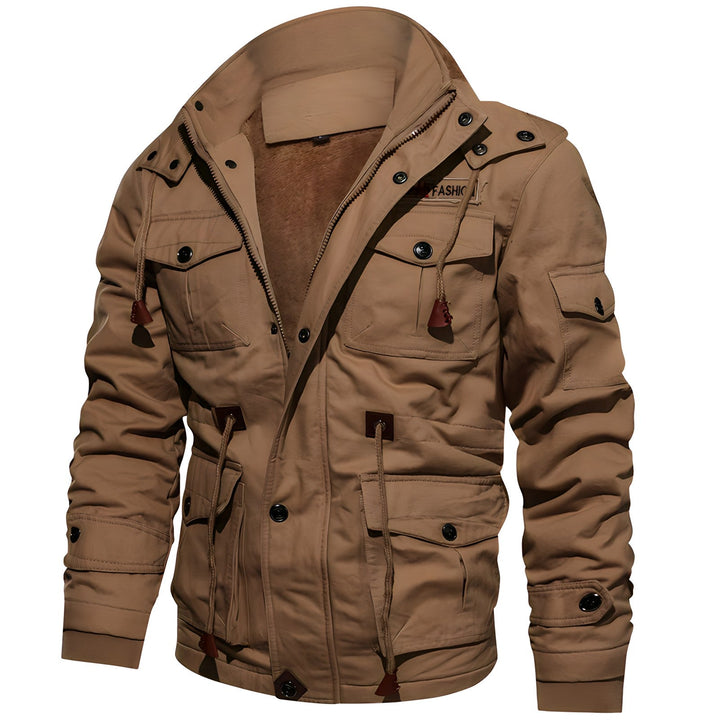 Vento | Giacca Militare Uomo con Cappuccio e Tasche Multiple 3