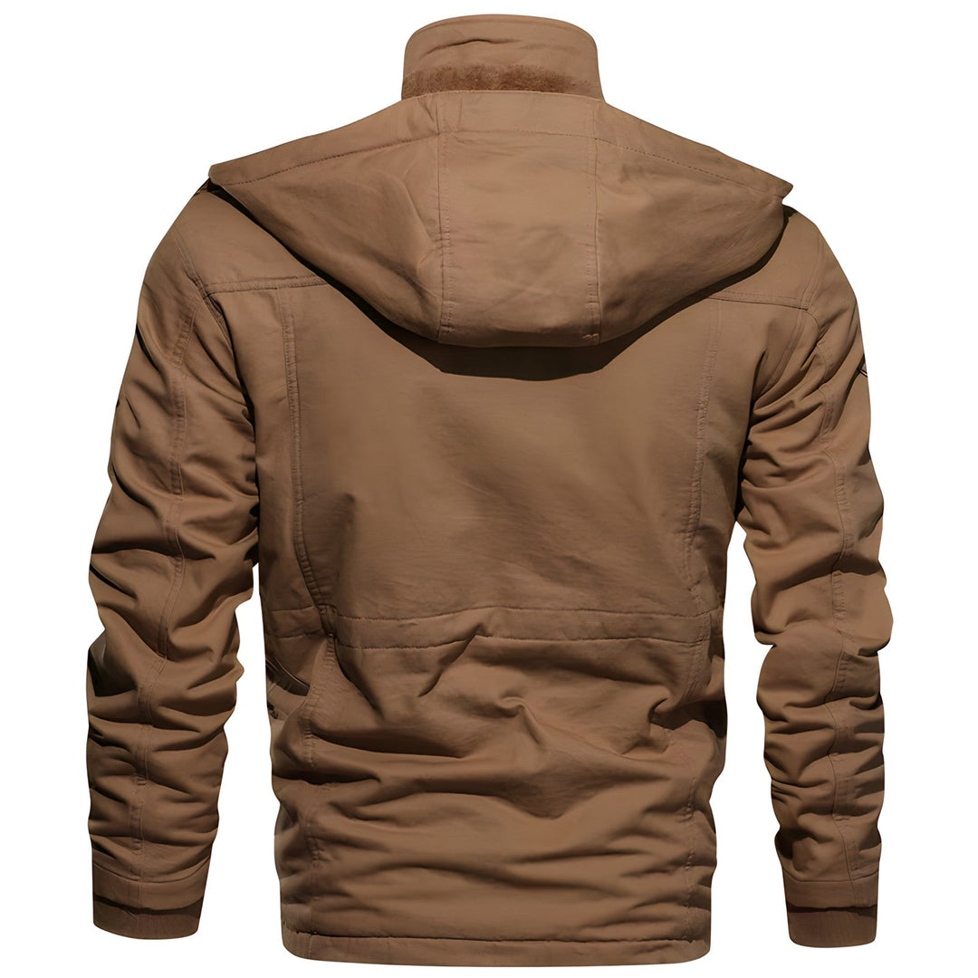 Vento | Giacca Militare Uomo con Cappuccio e Tasche Multiple 4