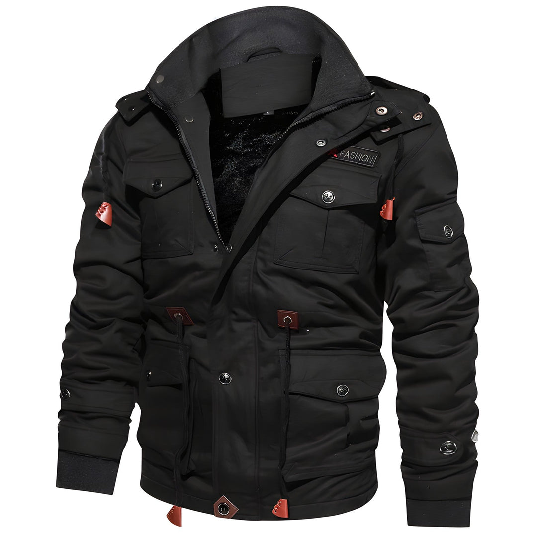 Vento | Giacca Militare Uomo con Cappuccio e Tasche Multiple 5