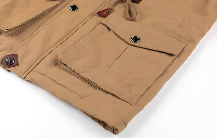Vento | Giacca Militare Uomo con Cappuccio e Tasche Multiple 8