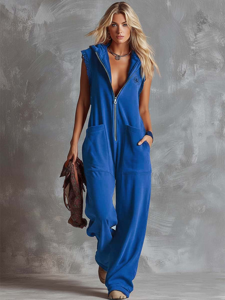 Vespera | Tuta Elegante Donna con Cappuccio, Rossa, Comoda e Moderna 2