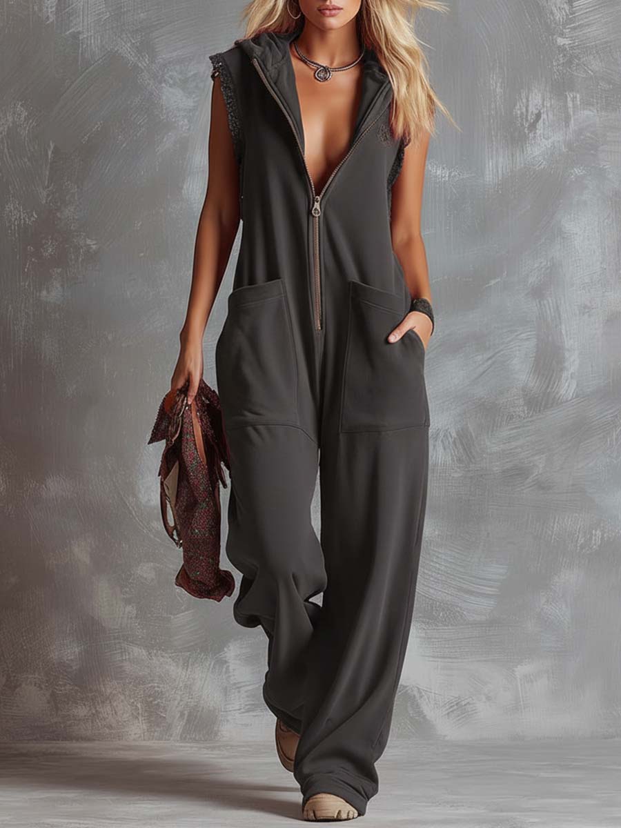 Vespera | Tuta Elegante Donna con Cappuccio, Rossa, Comoda e Moderna 7