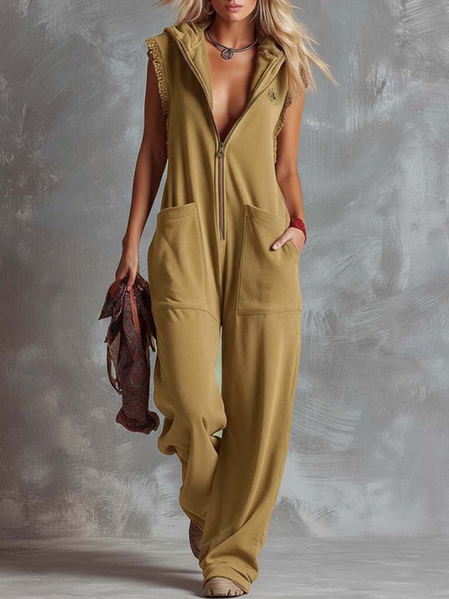 Vespera | Tuta Elegante Donna con Cappuccio, Rossa, Comoda e Moderna 9