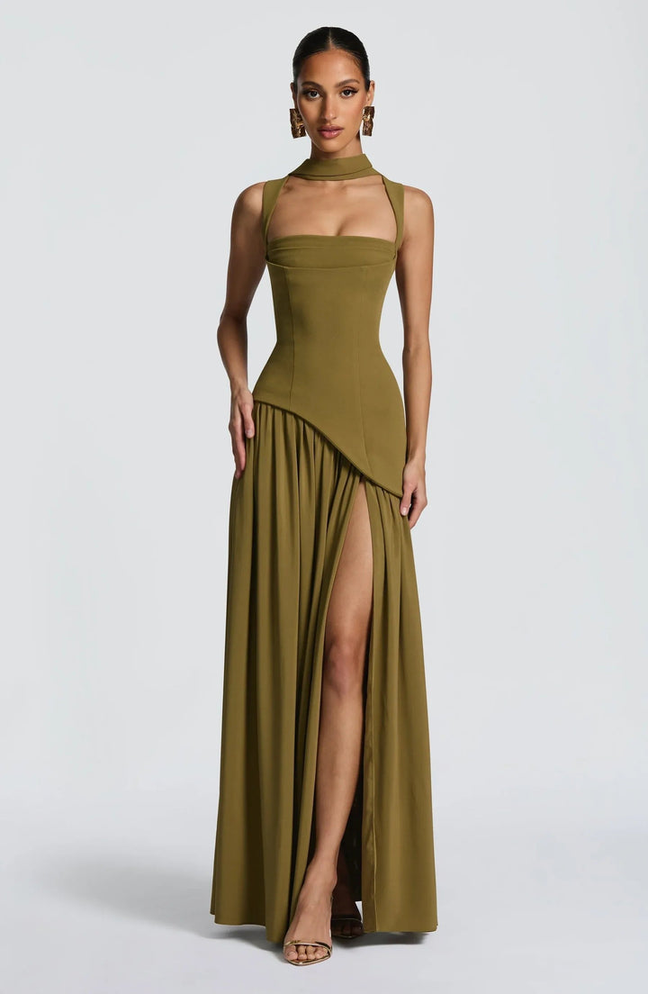 Victoria | Abito lungo glamour con scollo quadrato 2