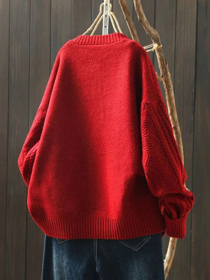 Victoria | Cardigan da donna oversize a trecce con bottoni 2