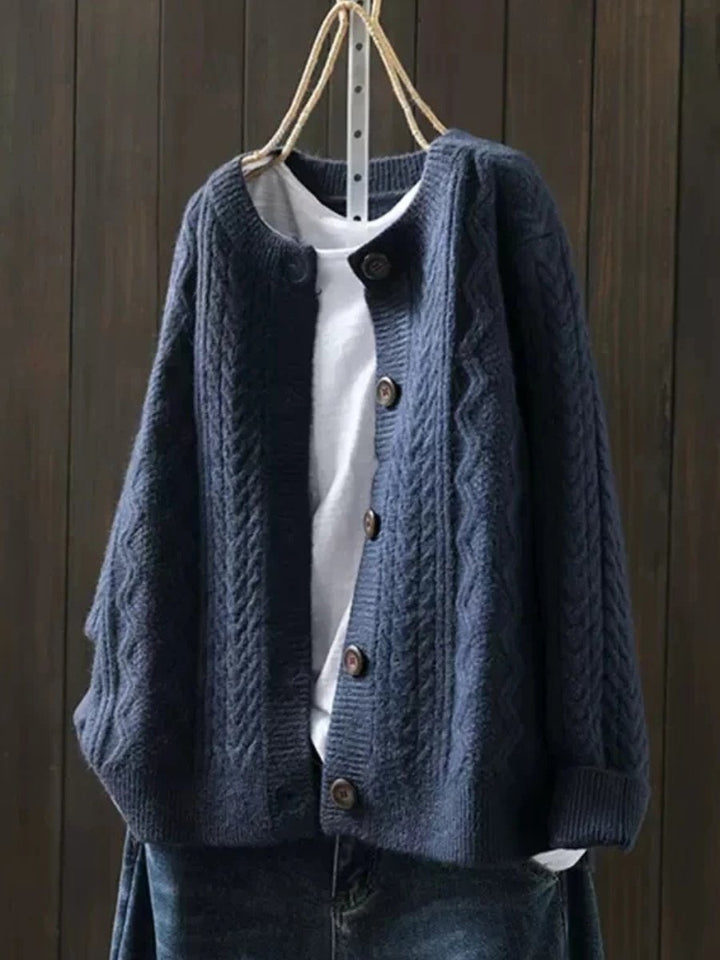 Victoria | Cardigan da donna oversize a trecce con bottoni 3