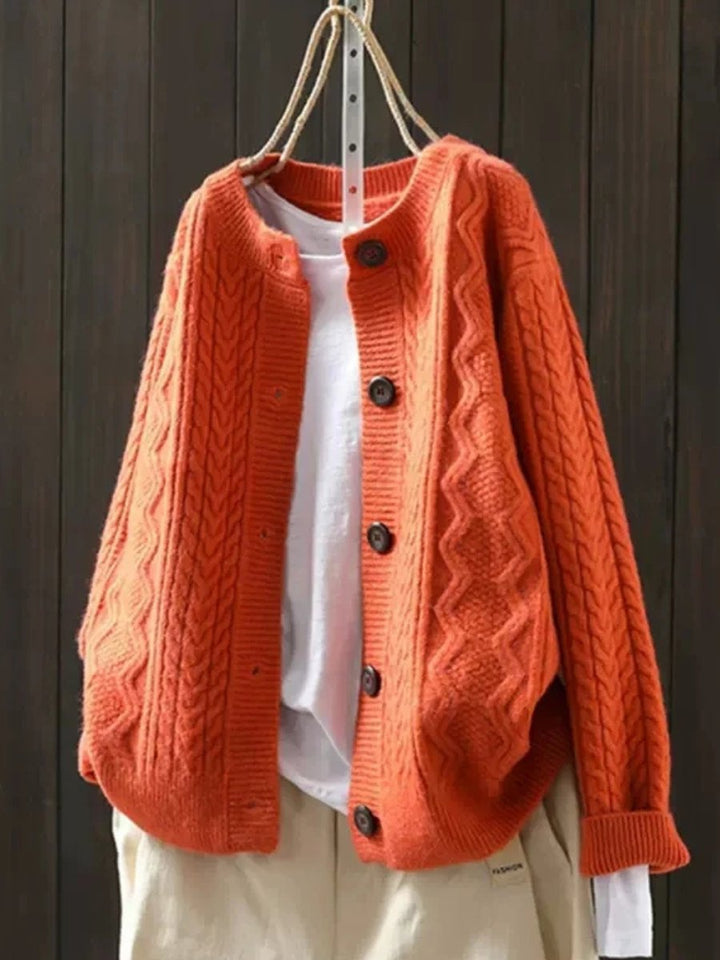 Victoria | Cardigan da donna oversize a trecce con bottoni 4