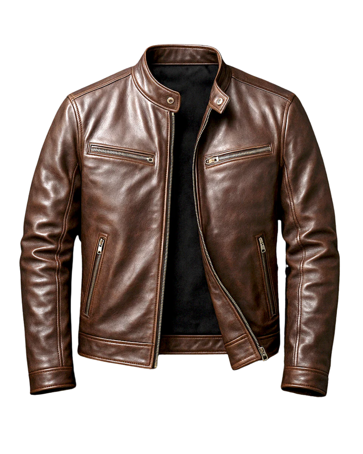Vintaggio | Giacca Pelle Uomo Vintage Elegante 1