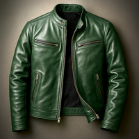 Maik | Vintaggio Giacca Pelle Uomo Vintage Elegante