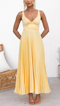Valentina | Abito Maxi Plissettato dall'Eleganza Fluida