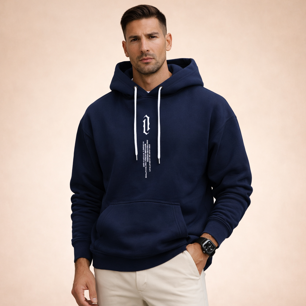 Vireo | Felpa Uomo con Cappuccio – Nera, Comfort & Stile Versatile 3
