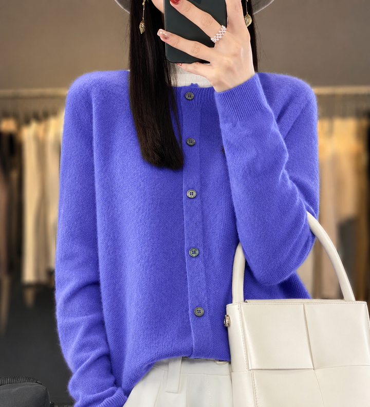 Vittoria | Cardigan Donna Elegante Abbottonatura Classica Vestibilità Ampia 1